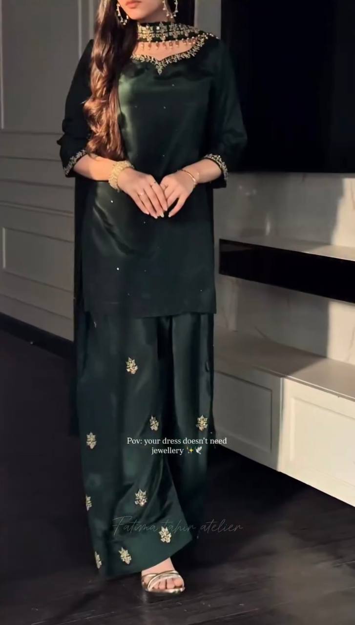 Opulent Noir Jewel-Tone Suit